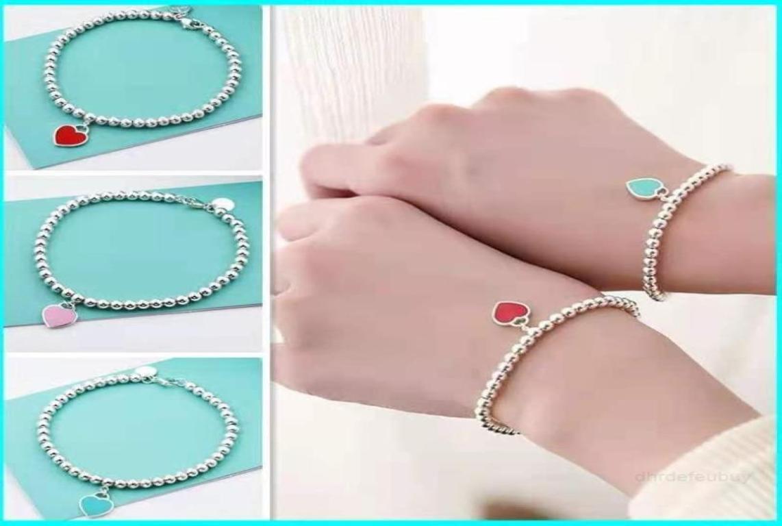 

2022 New Original Fashion Classic 925 Sterling Silver Love Heart Bracelet Multicolor Optional Woman Jewelry Holiday Gift Chain Des5045861