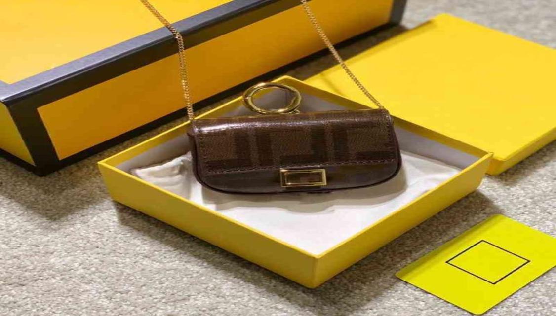 

2022 brand F fashionable mini spring summer new old flower mini baguette nano chain oblique cross mouth red packet1809867, Lavender