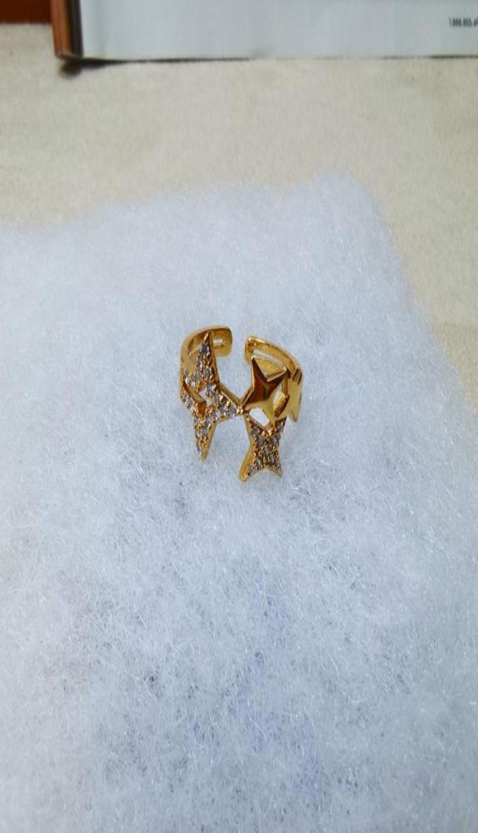 

Europe and the United States 2021 fashion temperament retro zircon star female simple wind ring9533288