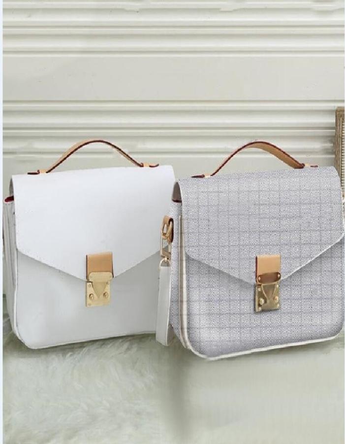 

White flower Grid Print Messenger Bags Classic postman handbag Women Shoulder bag Crossbody purse Lady Paris Printing white flower5108473, Gold