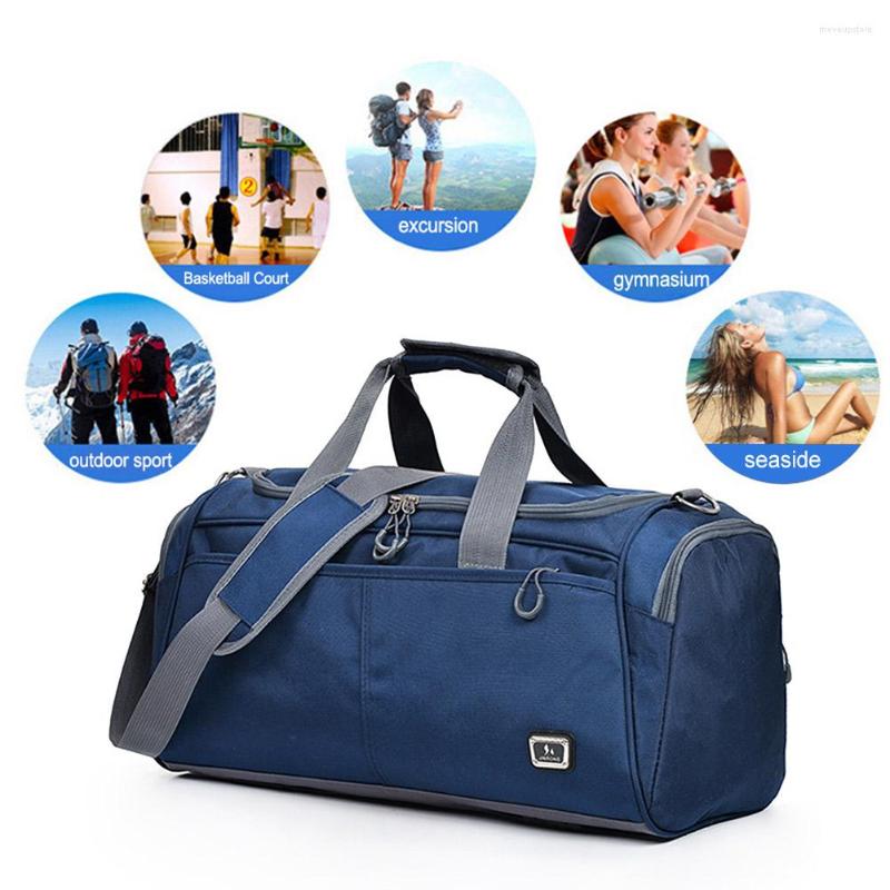 

Outdoor Bags Gym Bag Sports Training Travel Luggage Men Women Fitness Durable Multifunction Handbag Sporting Tote For Male, Purple