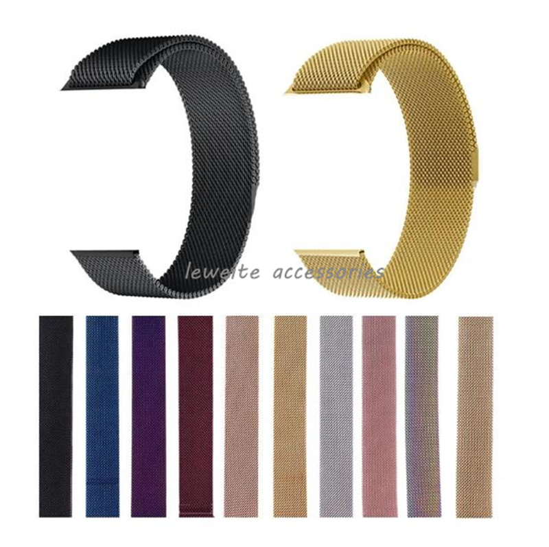 

61 Colors Milanese Loop Band iwatch Stainless steel Strap for Apple Watch Series 8 7 6 5 4 3 2 1 38 42 40 44 41 45 49mm