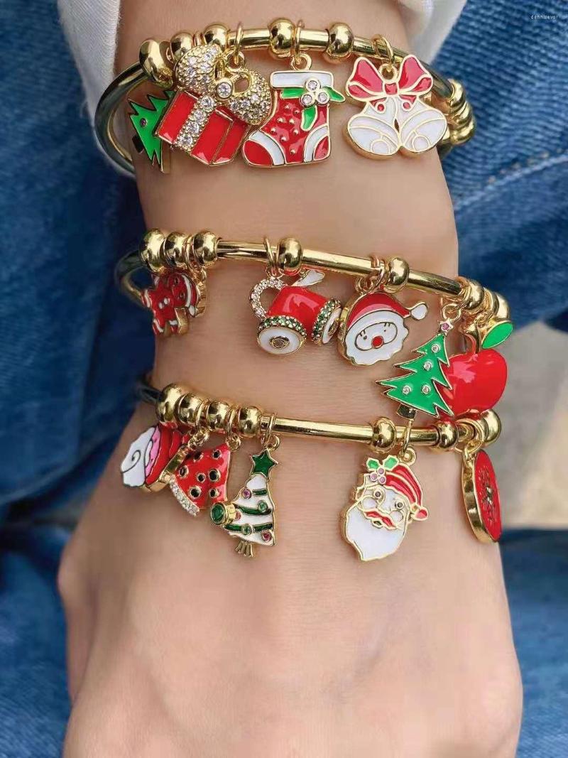 

Bangle CZ Zircon Bangles Pendant Christmas Decorations For Home Happy Year 2023