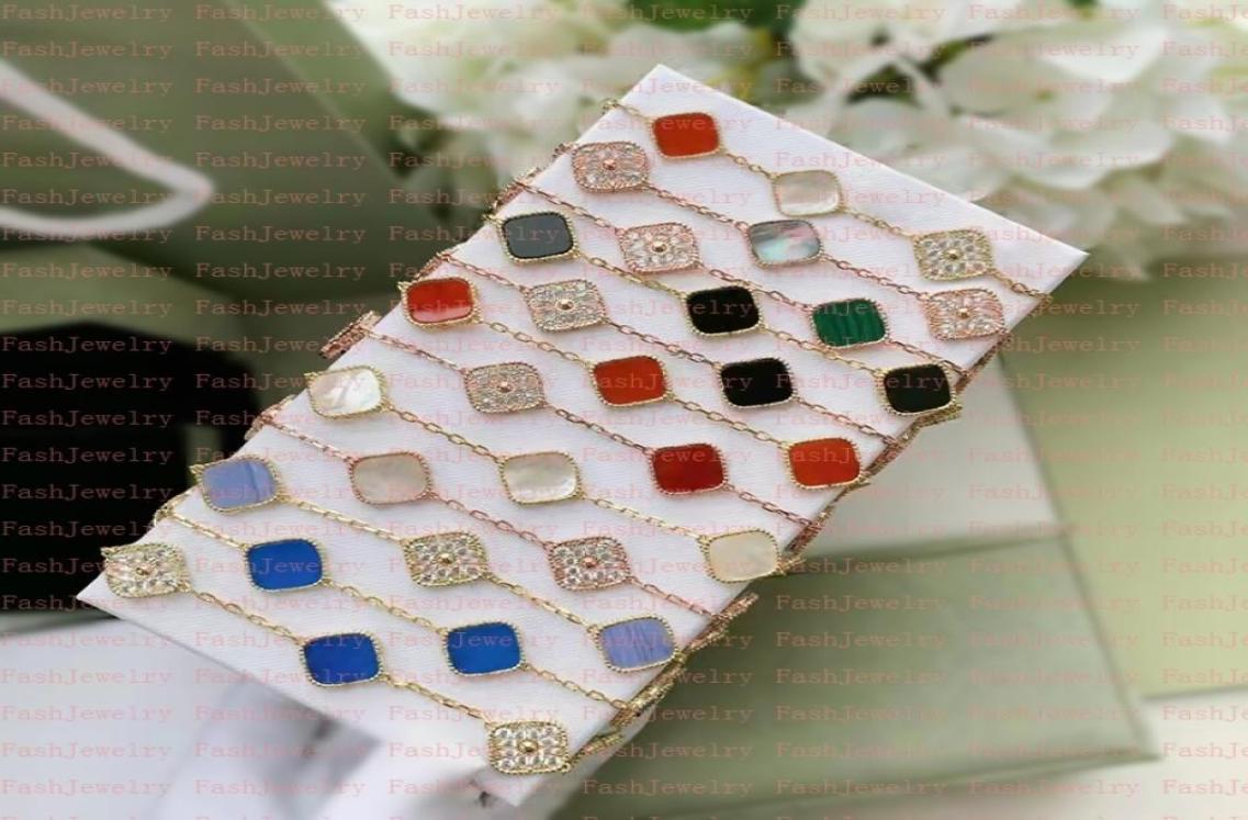 

Designer Classic Lucky Clover Black Onyx Bracelet 18K White Gold Plated Ladies and Girls Valentine039s Day Mother039s Day En7419182