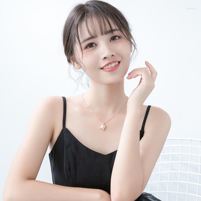 

Pendant Necklaces Titanium Steel Jewelry Love Letter Envelope Necklace Customized Confession You For Valentine Day Mother Gift