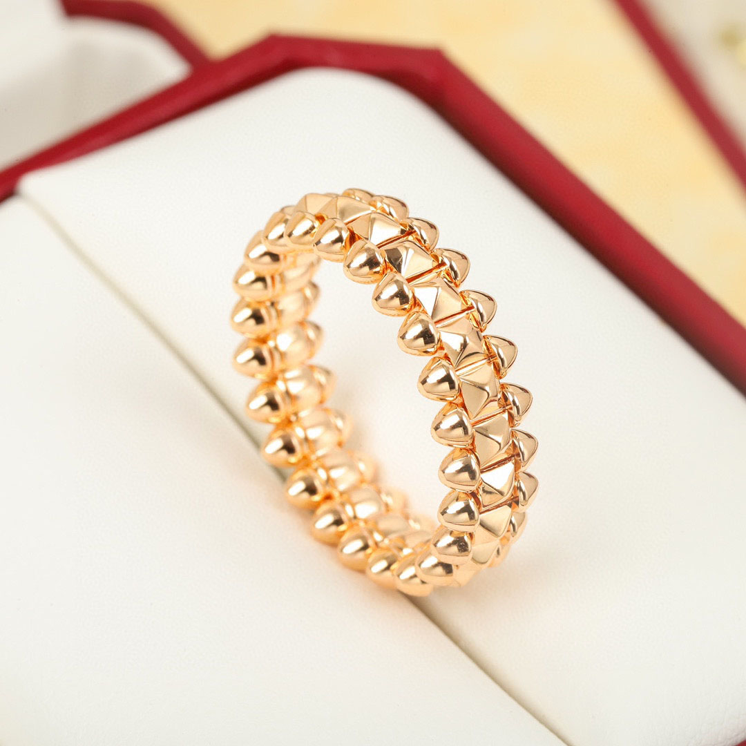 

2023 Luxury quality charm punk band ring in two colors plated special design have box stamp PS5168