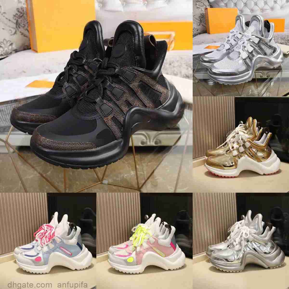 

Designer Archlight Sneakers Runway Dress Shoes Lace Up White Trainer Chunky Trainers Leather Sneakers, Color 1