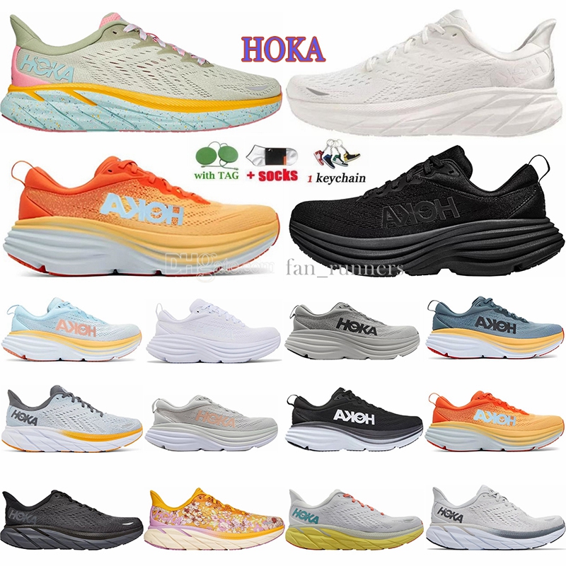 

Hoka Shoes Clifton 8 Cushioned Stable Designer Sneakers Bondi bondi8 Triple Black White Hokas Free Run Road People Training Trainers For Men Women Running shoe