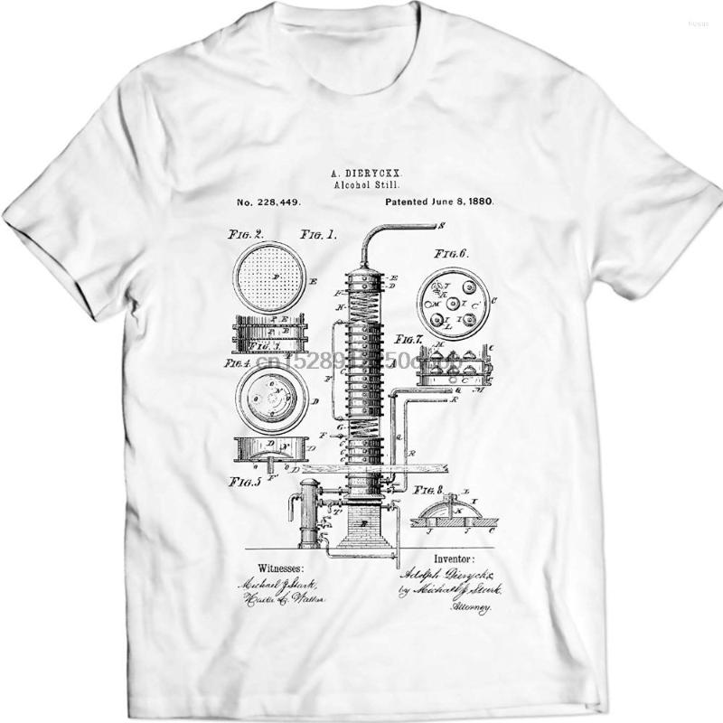 

Men' T Shirts Alcohol Still Liquor Distiller Patent T-Shirt Cotton 2023 Fashion Funny Men Tops Cool, Men-darkpurple