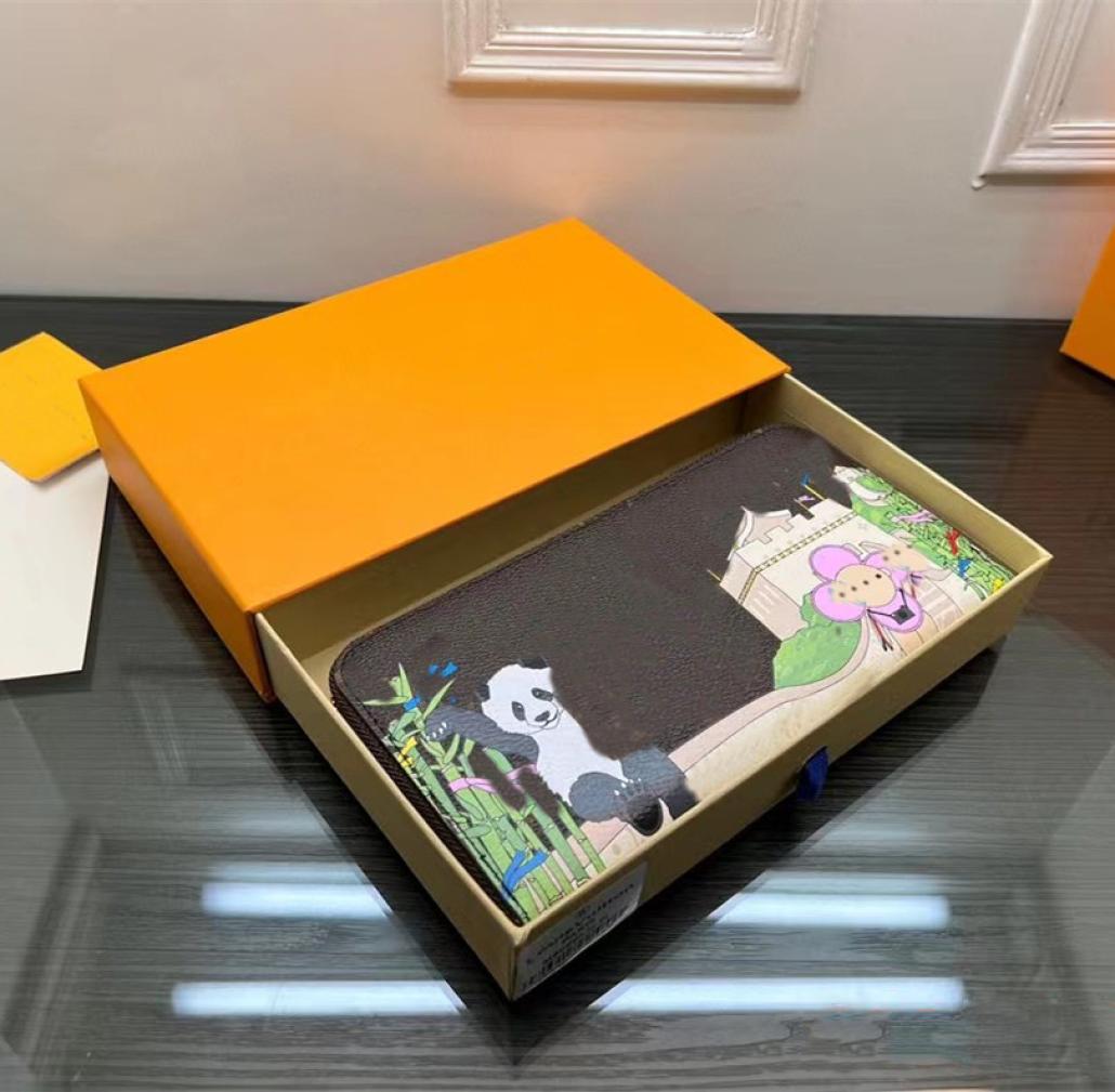 

Purse Ladies Print Floral Graffiti Designer Wallets Leather For Women Wallet Brand Luxury Passport Holder M64502 With Box4695386, Red