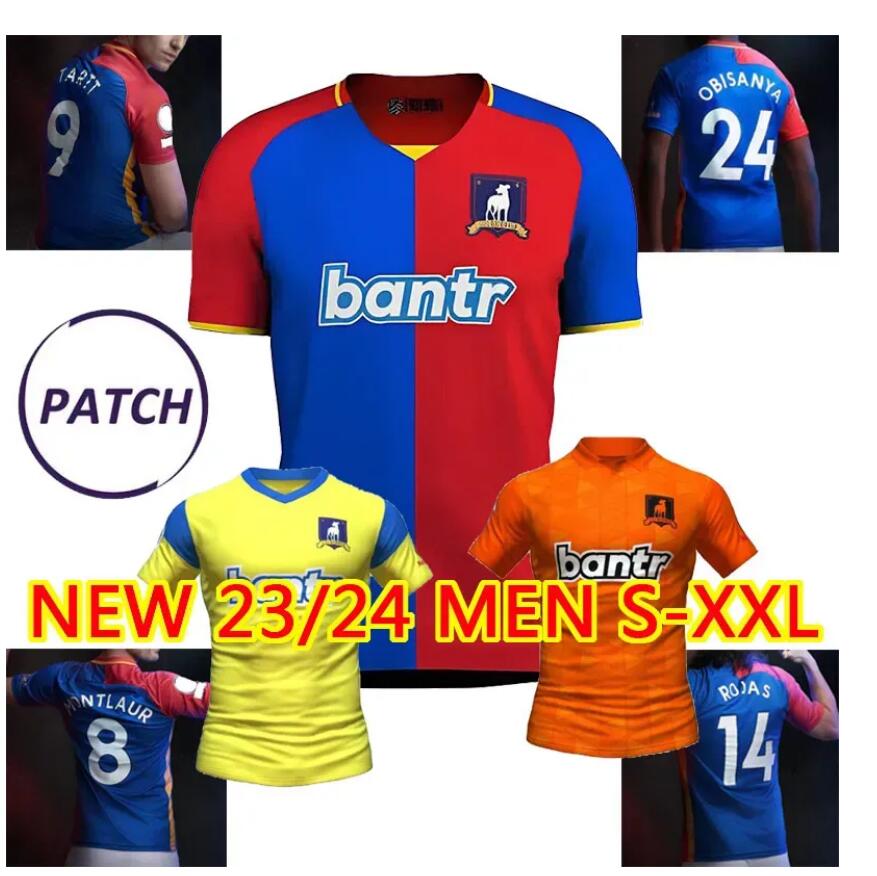 

2023 2024 AFC Richmond Soccer Jerseys Fans 23 24 Ted Lasso Season home away third Training Man Football Shirs Orange Blue Red Yellow KENT TARTT ROJAS MLS, Home+ucl patch