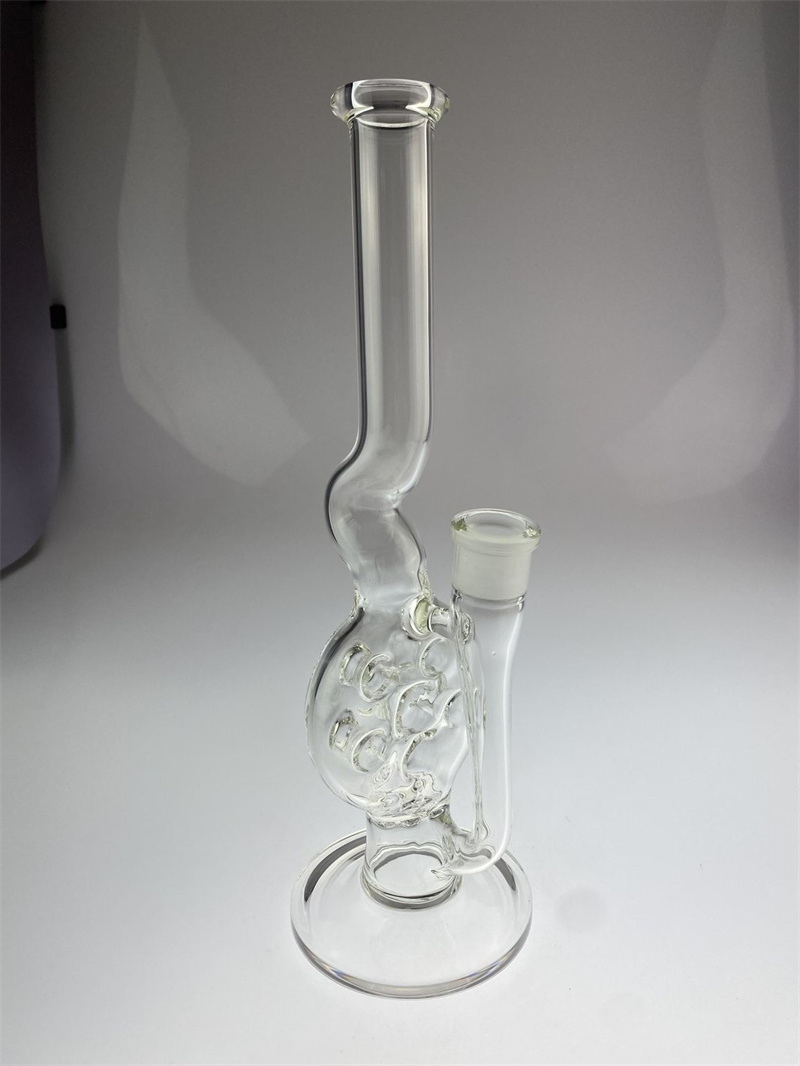 

Smoking pipe,bong,12inch 18mm all clear 6 holes on surface 6 holes perk