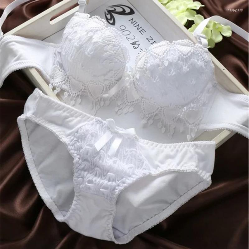 

Bras Sets Lingerie Set Fashion Lace Sexy Deep V-neck Push Up Underwear -selling Vintage Solid Color Bra Briefs Padded Thick, Bk