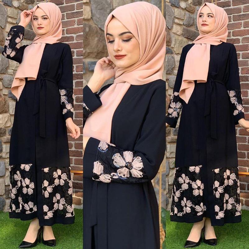 

Ethnic Clothing Arrivals Printed Robe Plus Size Cardigan Long Skirt Arabian Women's Gown Muslim Abaya For Women