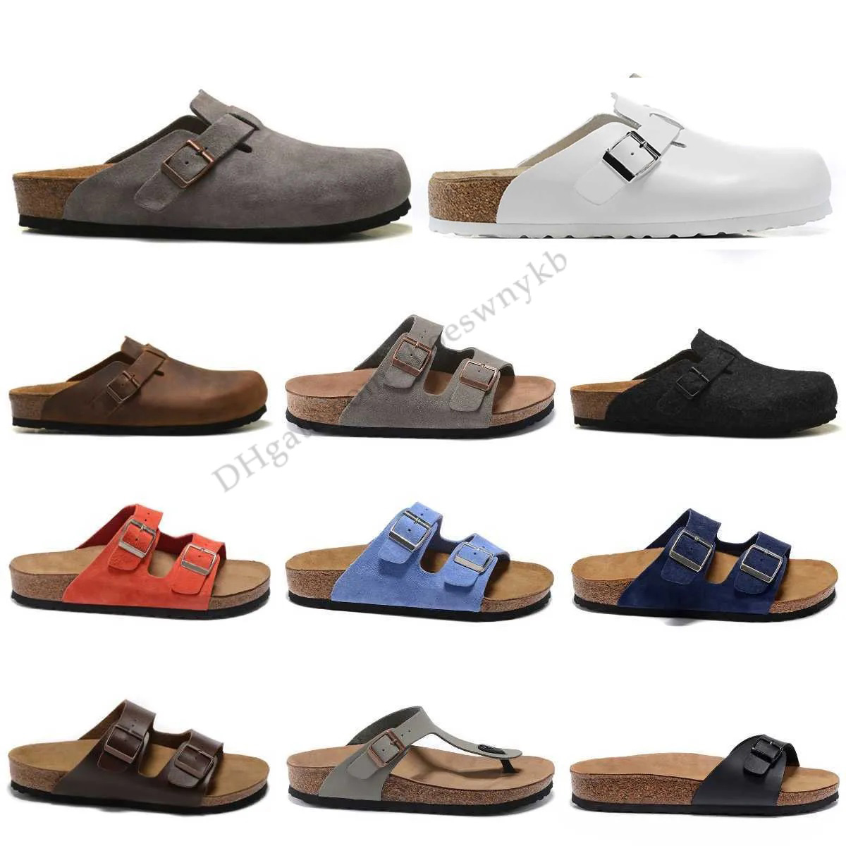 

Designer Sandals Brand Men's Microfiber Leather Slippers Boston Women's Soft Slippers Footbed Slippers Indoor Activity Casual Flip Flop Slippers Sandals Shoes, 40