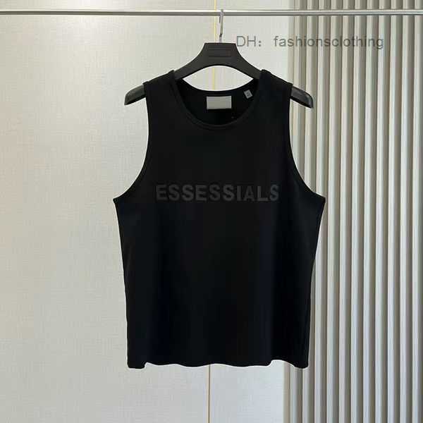 

Ess Mens Tank Top t Shirt Trend Brand Three-dimensional Lettering Pure Cotton Lady Sports Casual Loose High Street Sleeveless Vest Eu Size -xl 2 7JZU