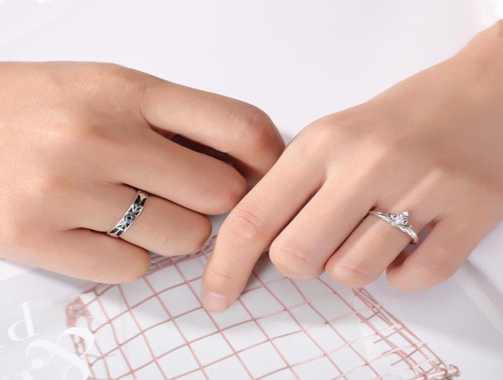 

designer rings jewelry love Ring Wedding 925 sterling silver diamond Princess and Knight Couple anillos fashion Allmatch5885794