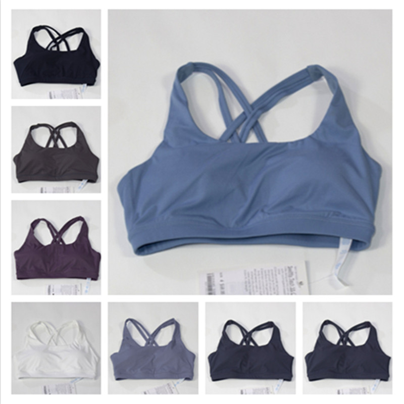 

LU-001 Women Sports Bra Light Impact Floral Print Backcross Yoga Bra Push Up Running Workout Bra Underwear Fitness Sport Top lulus lemon, 0008
