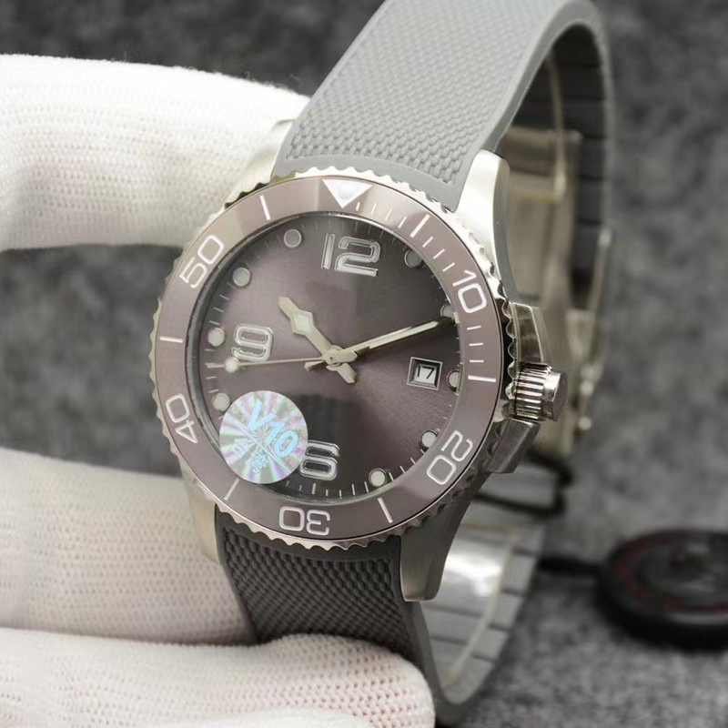 

4 Styles Mens AAA Watch luxury watches Grey case dial ceramic bezel Automatic Mechanical rubber strap Fashion Sport Self-wind Watches Wristwatches, Only box and papers