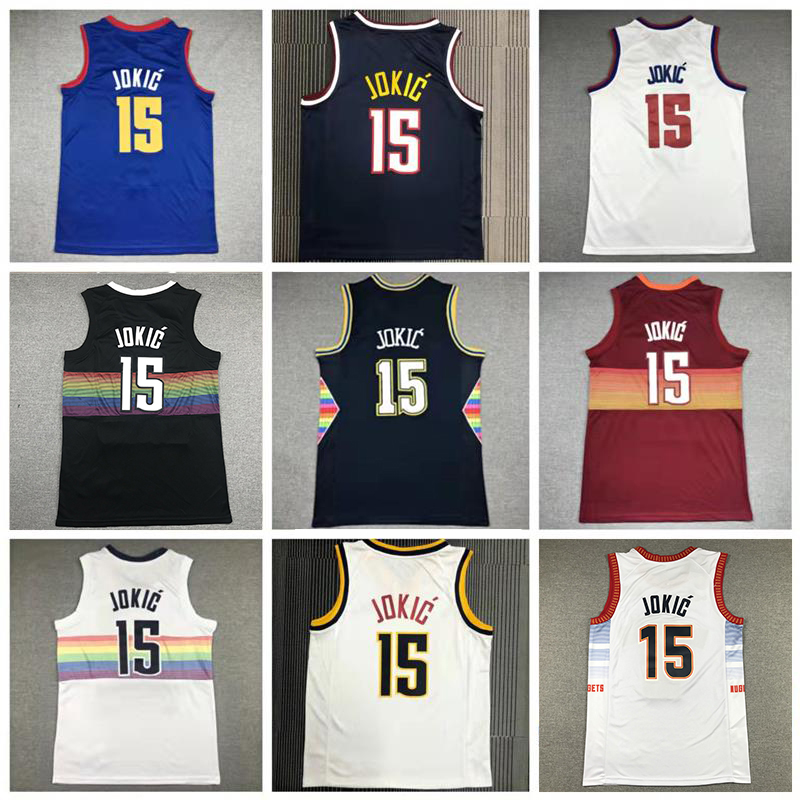

15 Jokic Jersey city Basketball Jerseys edition 75th anniversary Sleeveless Top Shirt Men Wear vest, Color 4