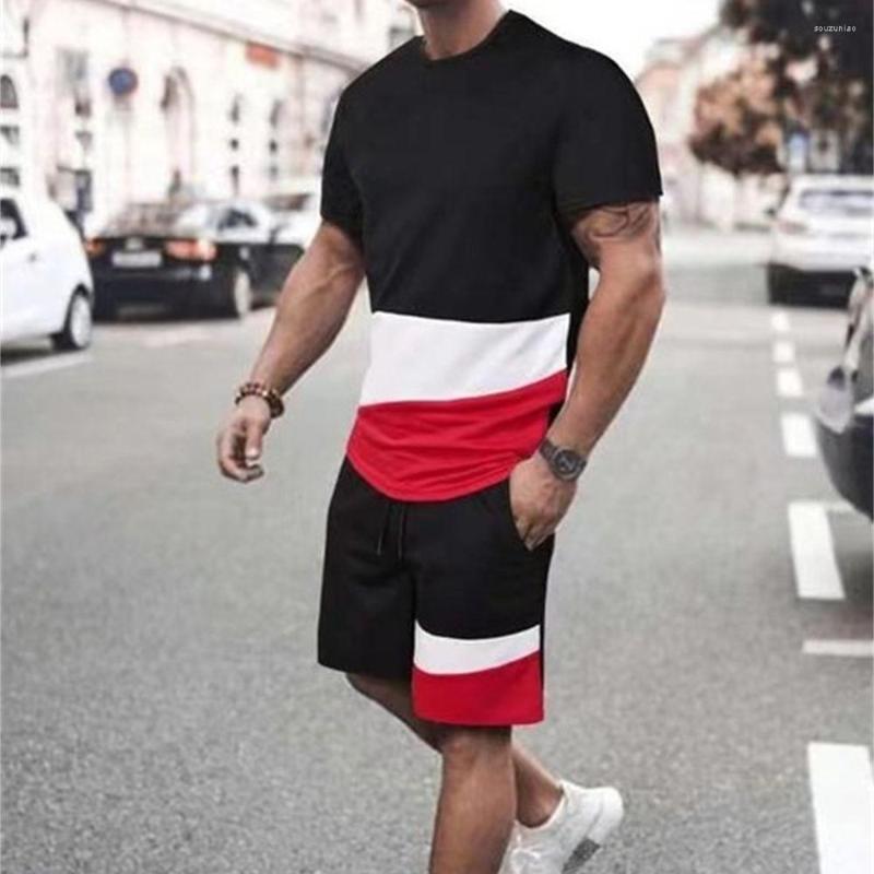 

Men's Tracksuits Summer Men's Set T-shirt Beach Shorts Casual Breathable Jogging Sports Fashion Novel Short Sleeve 2-piece