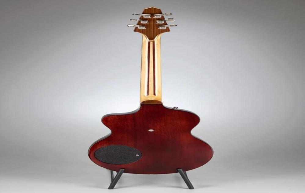 

Custom Turner Model 1CLB Lindsey Buckingham Burgundy Brown Semi Hollow Electric Guitar Black Body Binding 5 Piece laminated Map6234354