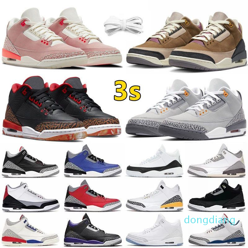 

3 3s Mens Basketball Shoes Eminem x Shady UNC Black Cat Fire Red Pine Green Cool Grey Muslin Midnight Navy white Cement Men Trainers Sports Sneakers, Color#1