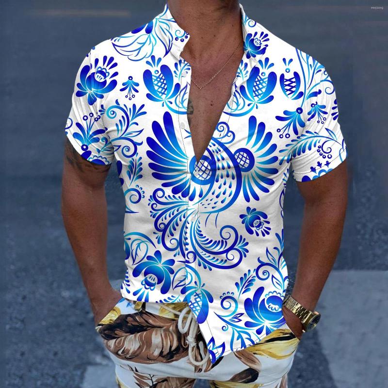 

Men' T Shirts Men Casual Short Sleeve Spring Summer Turndown Neck 3D Solid Shirt Long Undershirt For Cotton, Blue