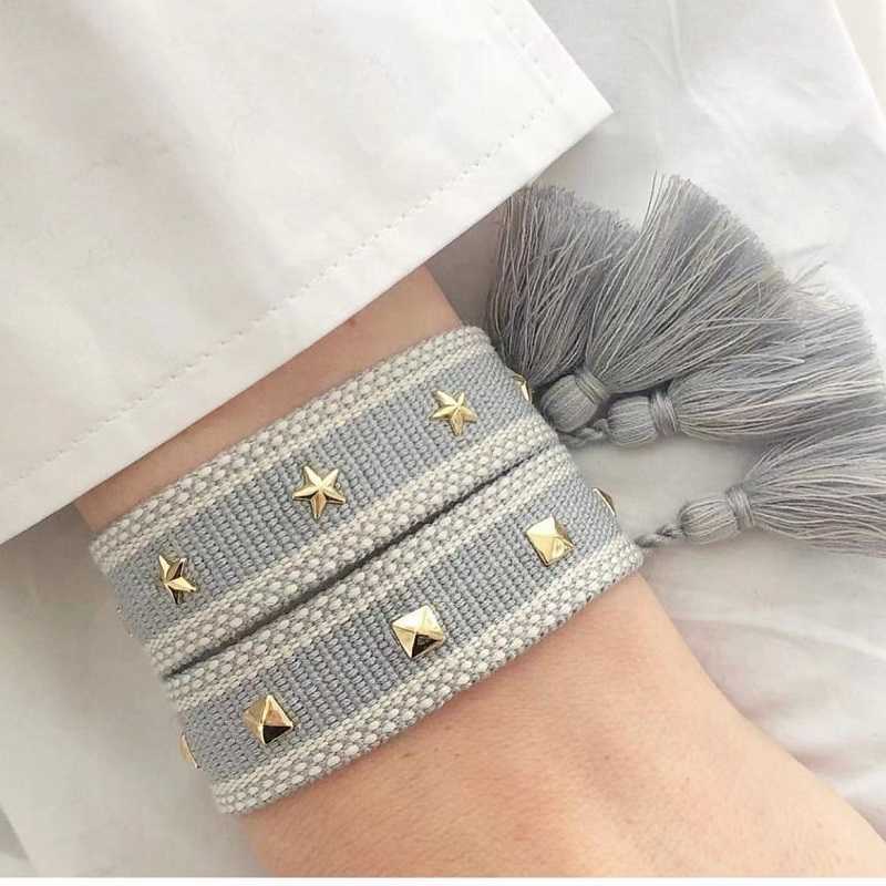 

Vintage Friendship Bracelets Adjustable Woven Arm Stacked Bracelet Fashion Jewelry Gift for Mom Sis Couples