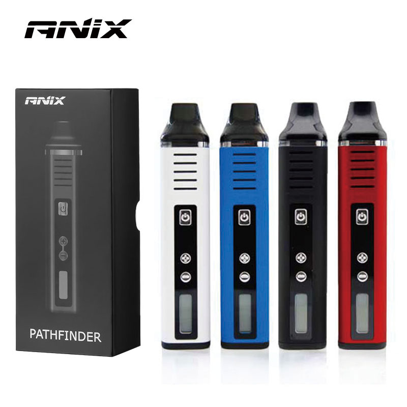

Original ANIX PATHFINDER II Dry Herb Vaporizer 2000mAh LCD Screen Temperature Control Hugo Vapor Herbal Vape Pen Micro USB Kits, Blue