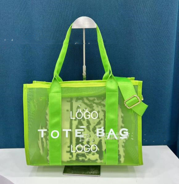 

European and American Fashion Pvc Transparent Beach Women's Bag Beach Bag Large Capacity Fashion Tote Bags, Aspic