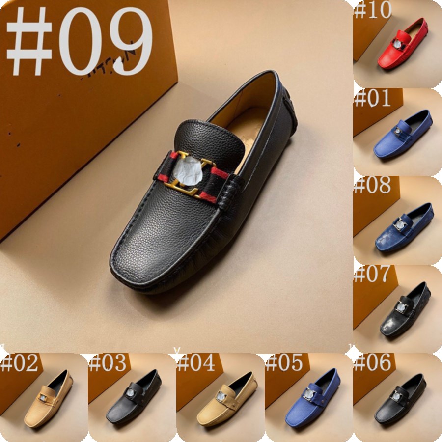 

11Model Big Size 38-46 Designer Men's Loafers Shoes Comfortable Flat Casual Shoes Men Breathable Slip-On Soft Driving Moccasins Zapatos, #08