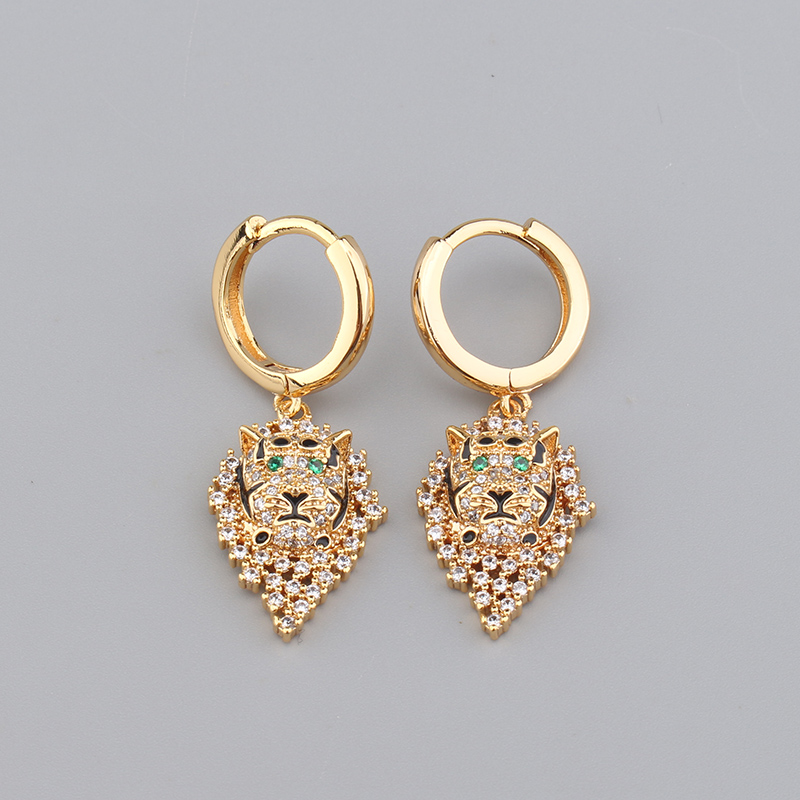 

gold 925 silver Tiger diamond chains charm earrings Luxury necklace women men designer jewelry high quality Fashion Party Christmas Wedding gifts Birthday girl