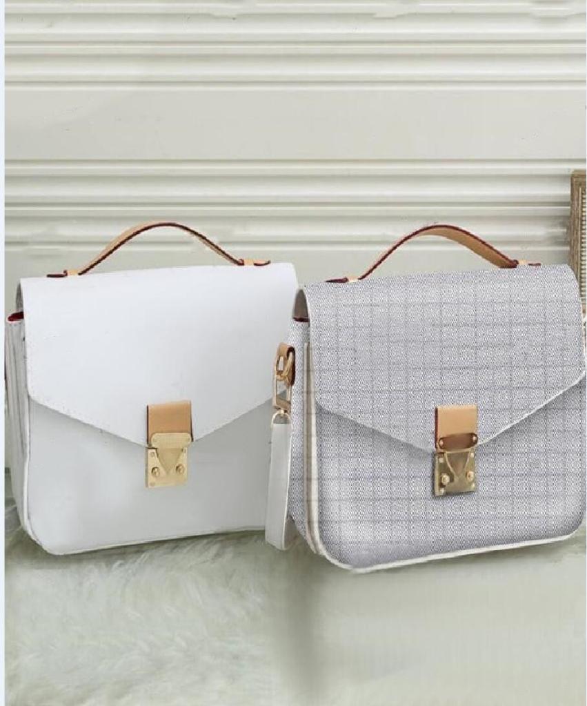 

White flower Grid Print Messenger Bags Classic postman handbag Women Shoulder bag Crossbody purse Lady Paris Printing white flower9015917, Gold
