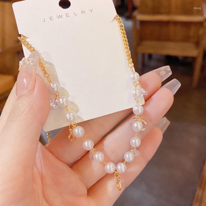 

Pendant Necklaces Drop Pearl Necklace Women's Accessories Design Sexy Collarbone Chain Personality Temperament Simple Collar