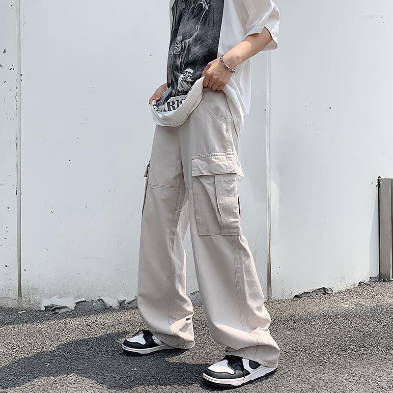 

Men' Pants KAPMENTS Y2k Streetwear Hip Hop Cargo 2023 Korean Fashions Harajuku Sweatpants Overalls Black Low Waist Stacked
