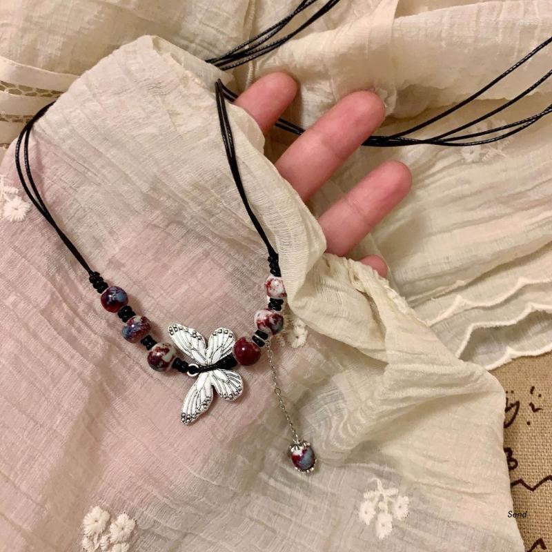 

Pendant Necklaces Colorful Ceramics Beads Choker Necklace Bohemia Handmade