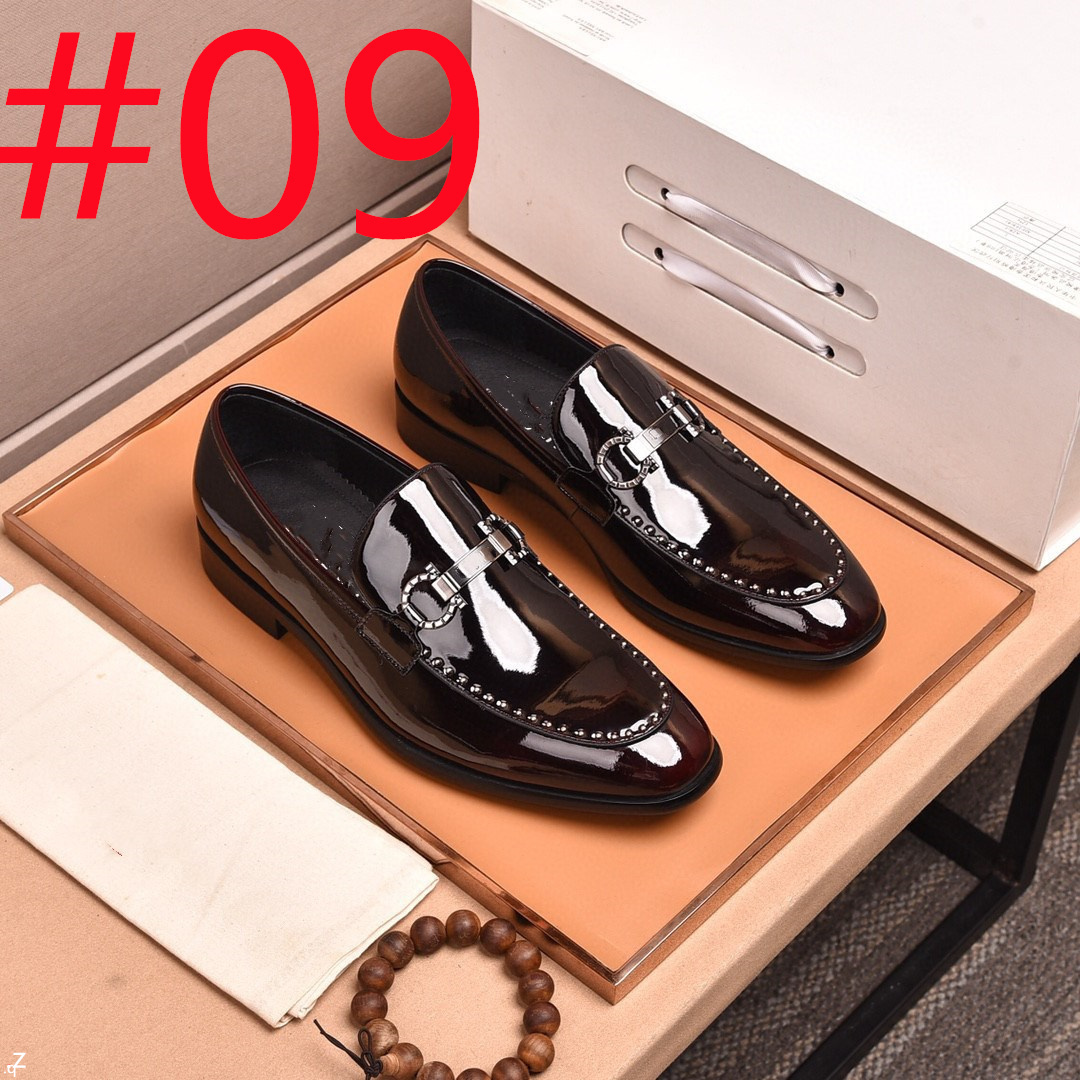 

23ss 23Model 2023 Brogue Men Shoes Fashion Loafers Comfy Genuine Leather Men's Flats Luxury Brand Male mocasines Footwear Men Big size, #23
