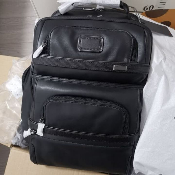 

Mens sport travel bagballistic leather men's snapashot black business backpacks computer bag backpack, 1 leather