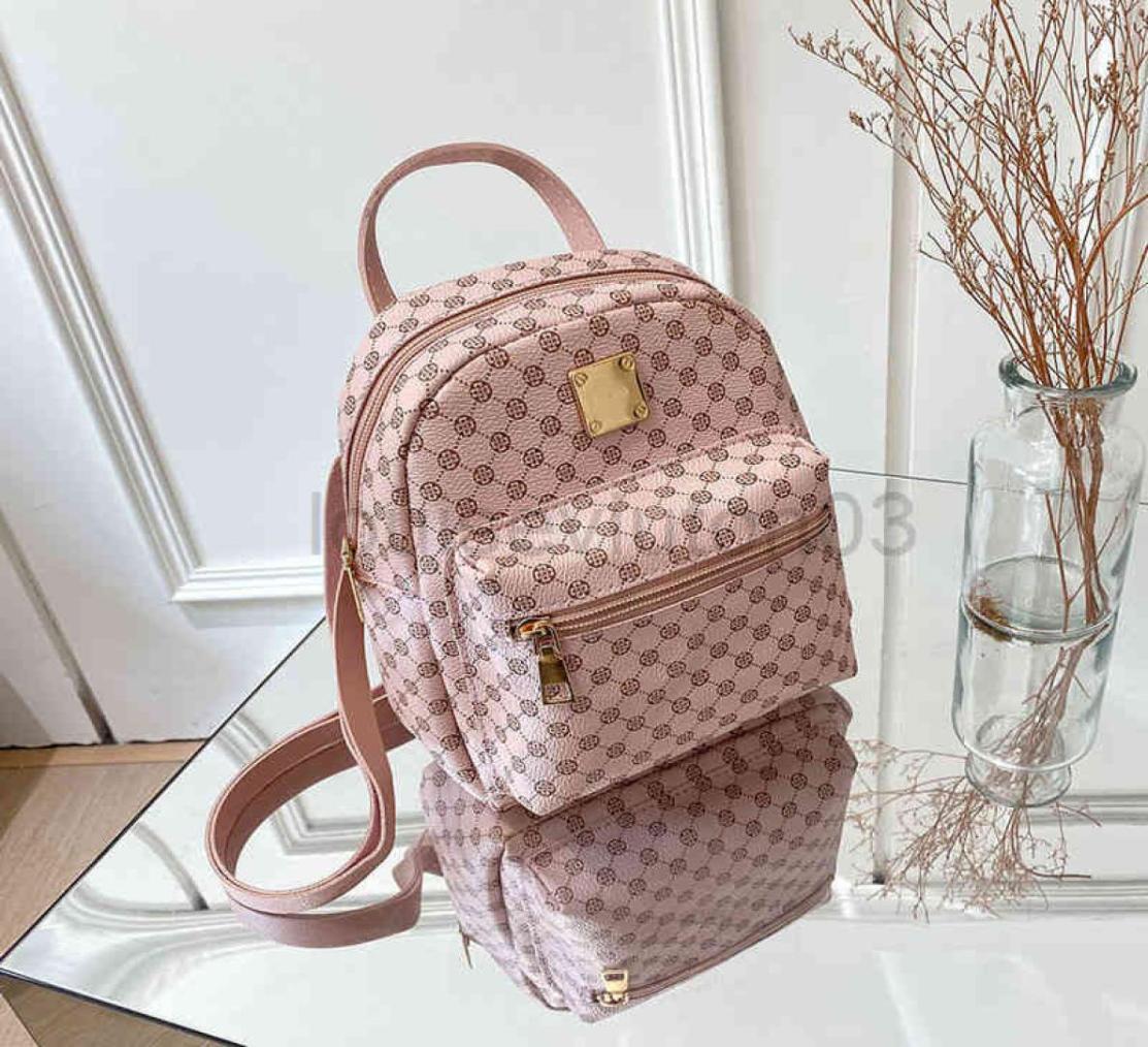 

Designer Bag Leather Backpack Mens Woman Small Printing Dot Fashion Double Shoulder Bag Single Shoulder Messenger Bag Light Backpa5303605, Pink