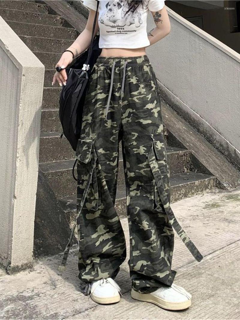 

Women's Pants Camouflage Hip Hop Fashion Harajuku Baggy Cool Outwear Denim Jeans Casual Ins Gothic Boyfriend Summer Punk