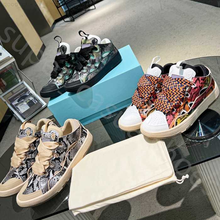 

Designer mesh woven Lace-up shoes style 2023 extraordinary sneaker embossed Leather Curb sneakers mens womens in nappa calfskin Trainers, 31