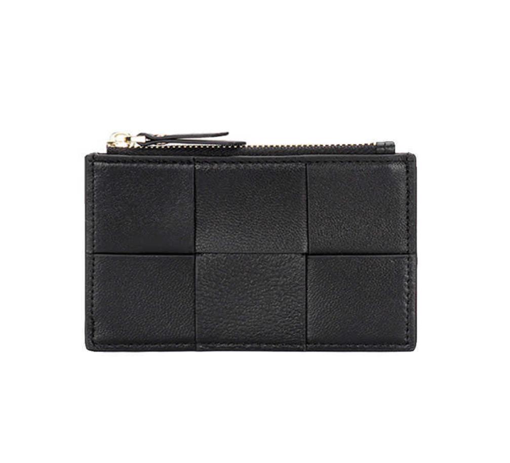 

Wallets Coin Purse Women039s Sheepskin Braided Short New Small Wallet MultiCard Position Document Bag Leather Fashion Small Ca9647214, Black