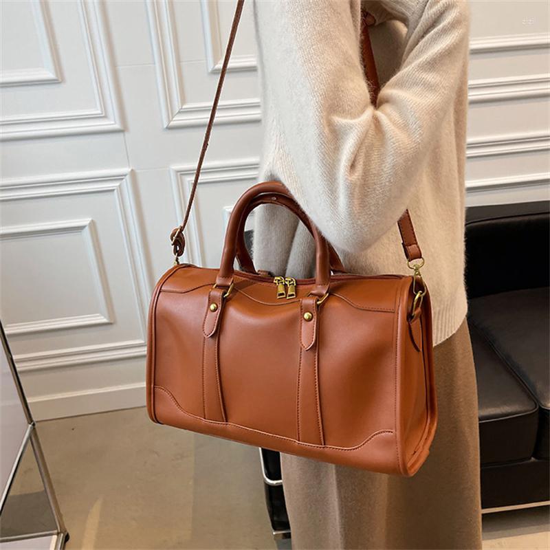 

Evening Bags Fashion Women's Handbags Luxury Designer Leather Shoulder For Women Boston Bag Sac A Main Femme Bolsos, Black