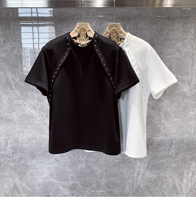 

Men's T Shirts J05356 Fashion Men's Tops & Tees 2023 Runway Luxury European Design Short Print Party Style T-Shirts, Black