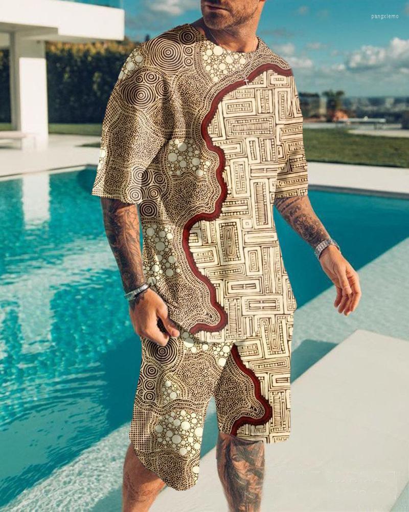 

Men's Tracksuits Animal Digitization Printing ZD Men's Informal Beach Pants T-shirt Shorts Group S, Y03910