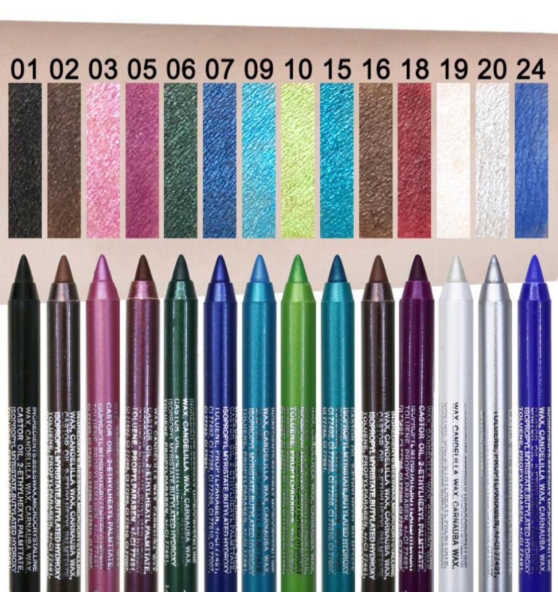 

Women Eyes Makeup Tattoo Eyeliner Waterproof Pigment Color Eyeliner Pencils Gel Blue Purple White Eye Liner Pen8996424