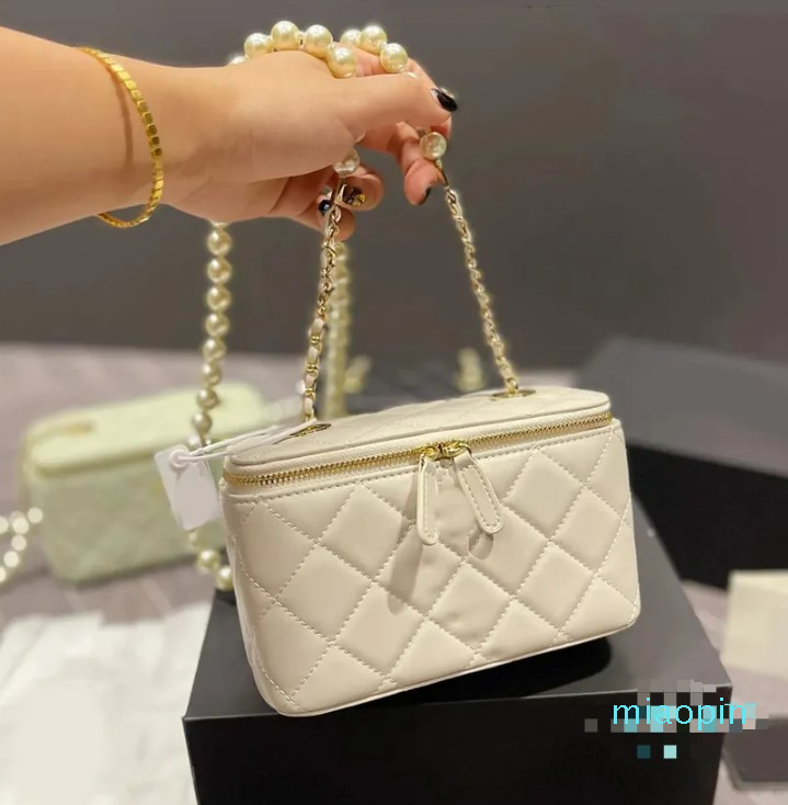 

Designer-Shoulder Makeup bags Pearls designers Long Chain Fashion womens CrossBody Handbags wallets ladies Clutch Flowers Bag Cross Body, Color a