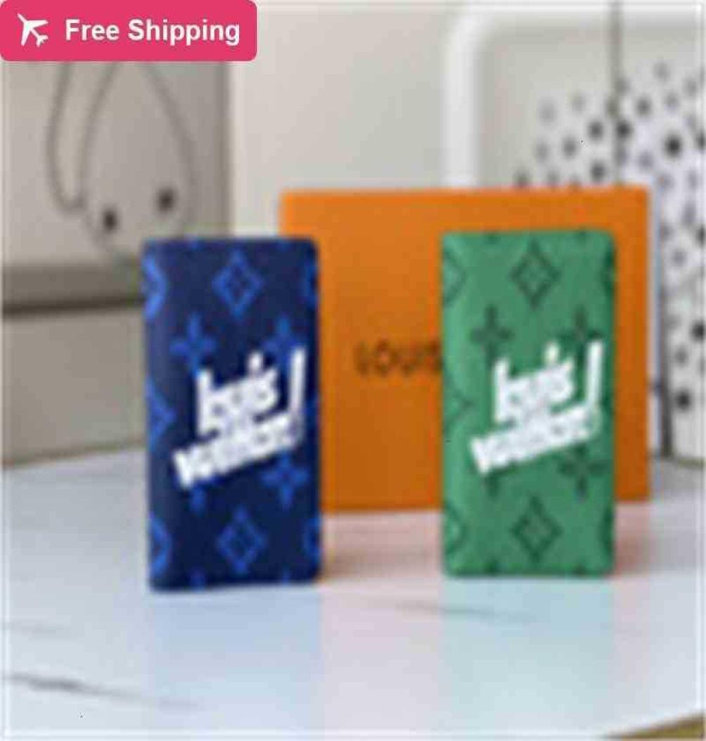 

Wallets design M80798 short wallet men women039s pocket Real Leather zipper card pack MULTIPLE Luxury SLENDER coin Purse AMERIG4398513, Blue