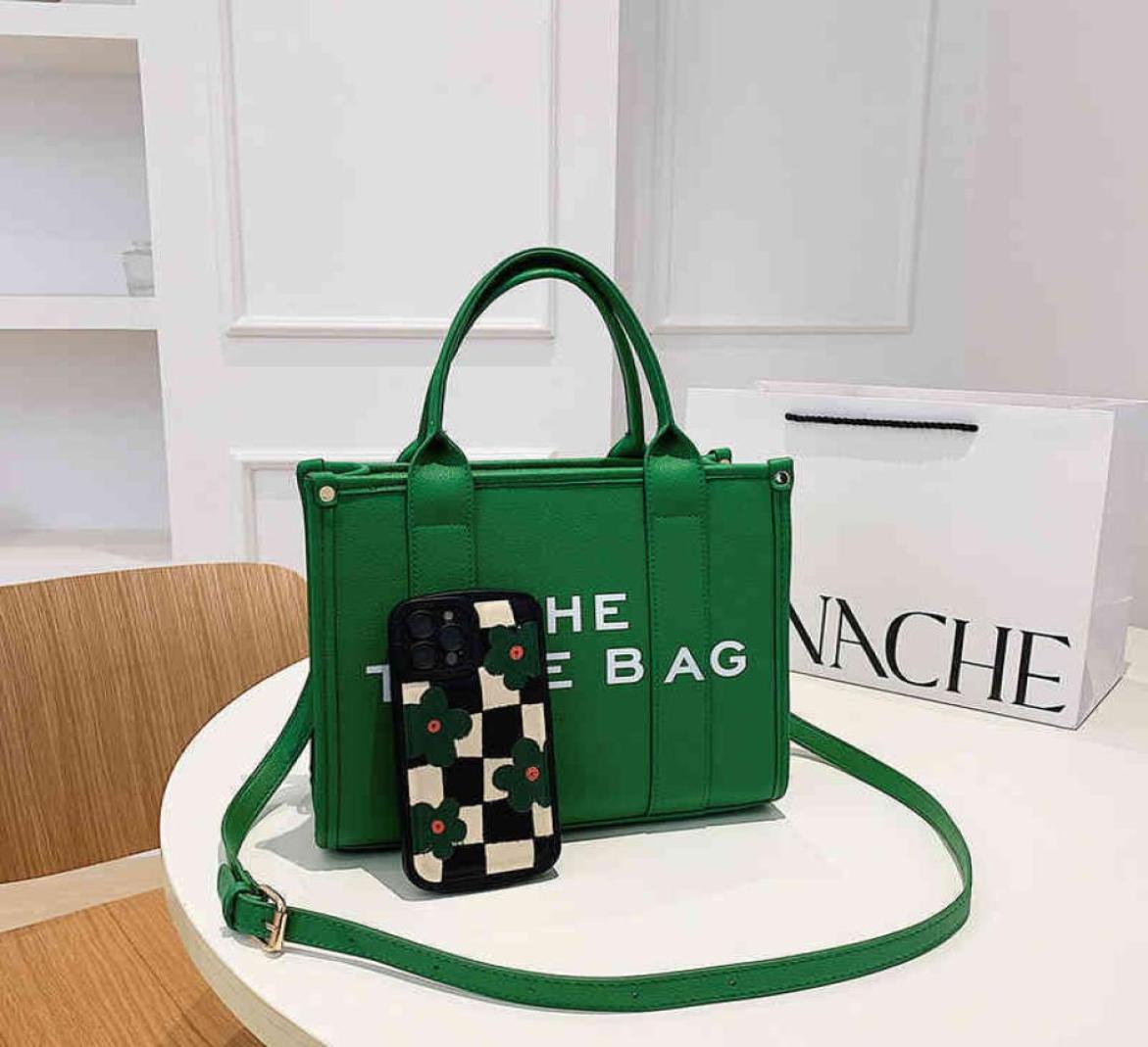 

Designer Letter Leather Women Large Handbags Brand Printing Shoulder Bag Fashion Tote Ladies 2022 New Business TopHandle Bags G223533624, Sky blue